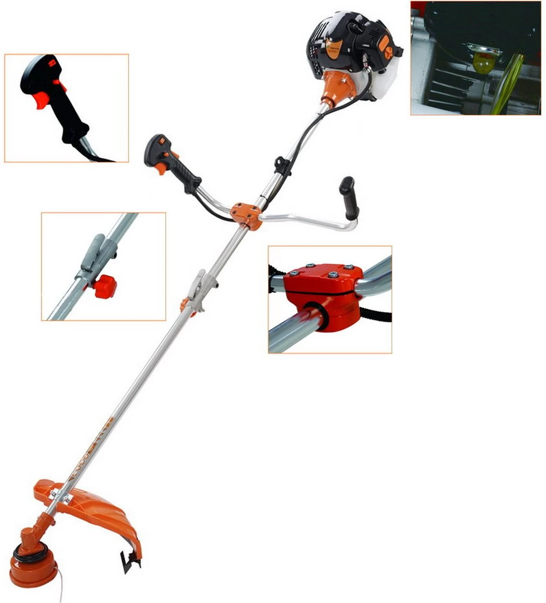 TIMBERPRO - Bosmaaier 2-in-1 - Benzine - Draad En Mes - 52 Cm³ - 3,0 PK. - Afbeelding 6