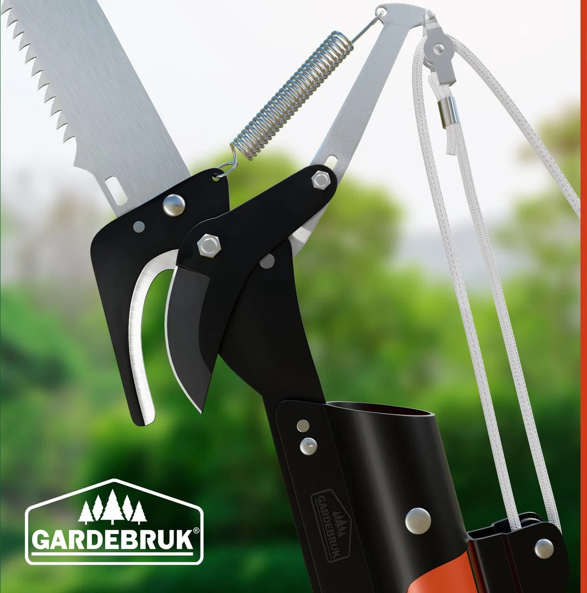 Gardebruk Takkenzaag Telescopisch - 2in1 Zaag & Snoeischaar - Oranje - Afbeelding 7