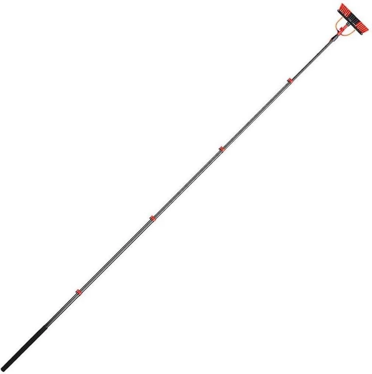 HIGHWALL Telescoopsteel Met Borstel - Glazenwassersset - Tot 4,6m Uitschuifbaar - Met Zeepdispenser - Afbeelding 2