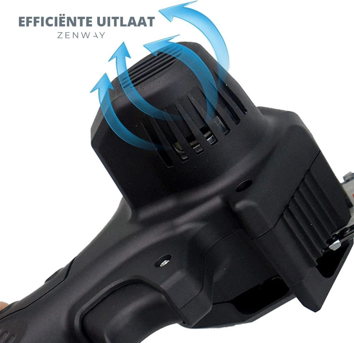 Zenway - Mini Kettingzaag - Snoeizaag - Kettingzaag - Kettingzaag Elektrisch Met 1 Accu- Inclusief Koffer - 1 Extra Accu - Zwart - Afbeelding 8