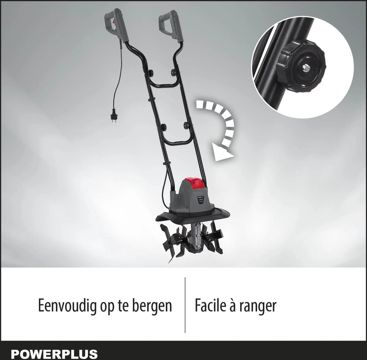 Powerplus POWEG7010 Tuinfrees - 1050W - Werkbreedte 320mm - Werkdiepte Max. 220mm - Incl. 4 Messen - Afbeelding 4