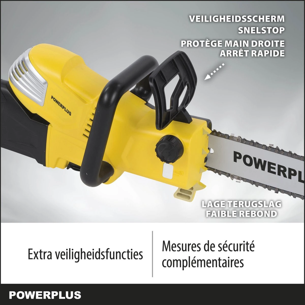 Powerplus POWXG1032 Elektrische Kettingzaag - 900W - Zwaardlengte 300mm - Automatische Kettingsmering - Incl. 1x Ketting En 1x Zwaard - Afbeelding 7