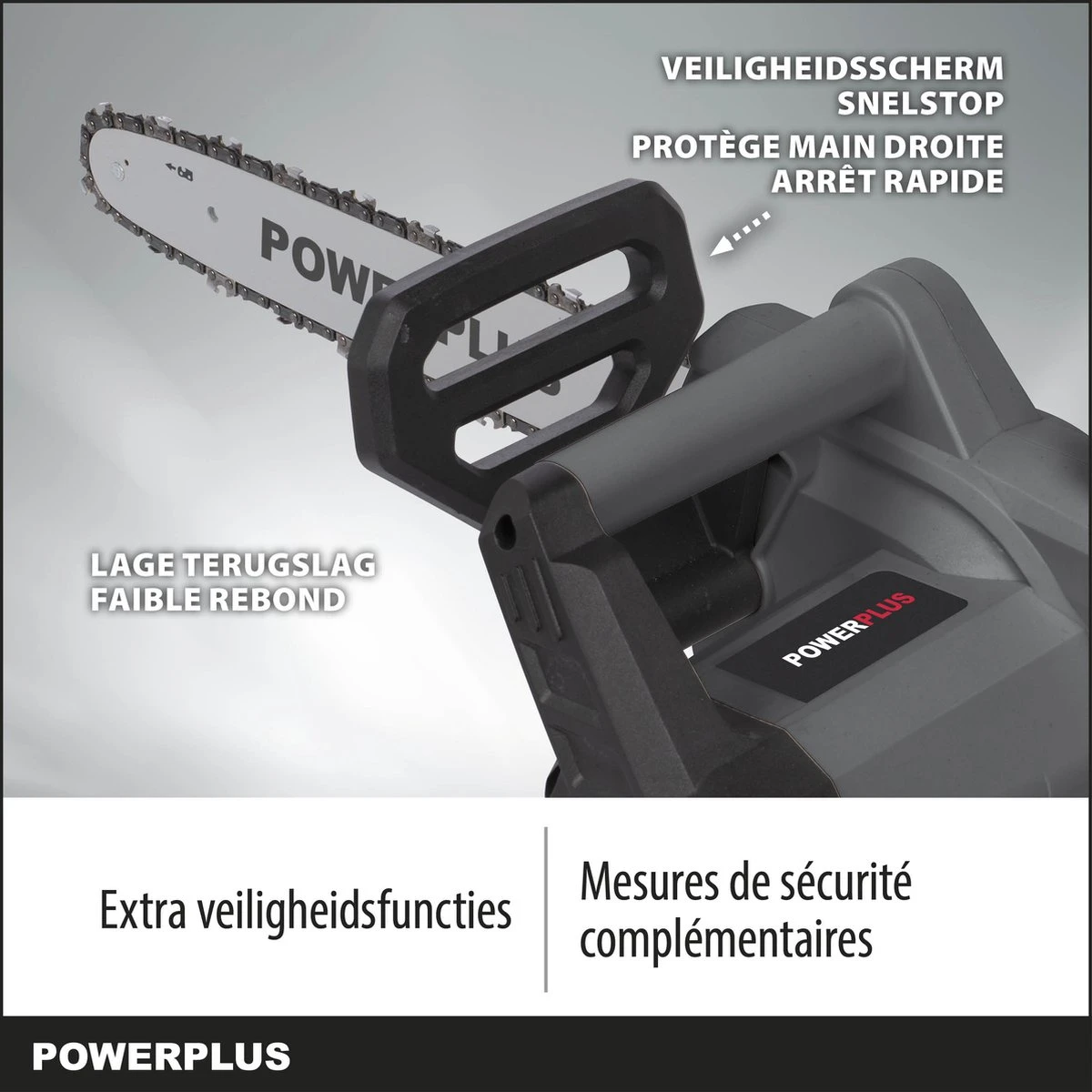 Powerplus POWEG10110 Elektrische Kettingzaag - 2200W - Zwaardlengte 400mm - Automatische Kettingsmering - Incl. 1x Ketting En 1x Zwaard - Afbeelding 5
