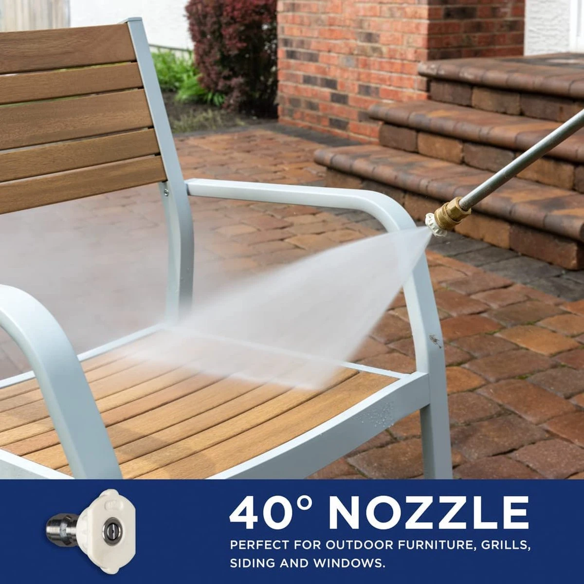 Powertech Professionele Hogedrukreiniger Op Benzine - 6.5 PK - 3600 PSI - 220 Bar - Hogedrukreiniger Auto - Terrasreiniger - Oppervlaktereiniger - Autoreiniger - Zwembadreiniger - 5 Snelkoppelstukken- Zwart / Rood - Afbeelding 6