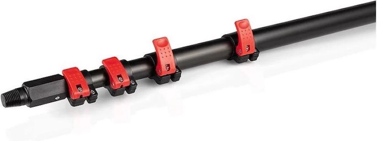 HIGHWALL Telescoopsteel Met Borstel - Glazenwassersset - Tot 4,6m Uitschuifbaar - Met Zeepdispenser - Afbeelding 3