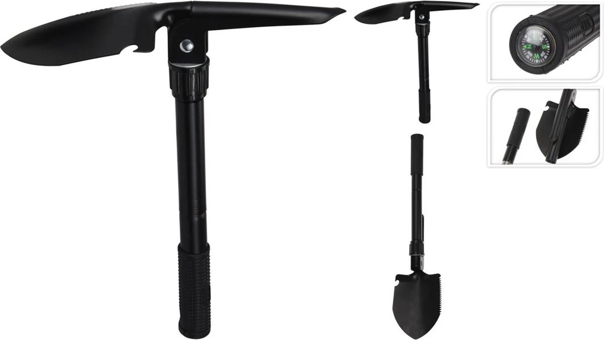 Kleine Klapschep/vouwschep Met Houweel En Hoes 41 X 13 Cm - Outdoor/survival Accessoires - Afbeelding 3