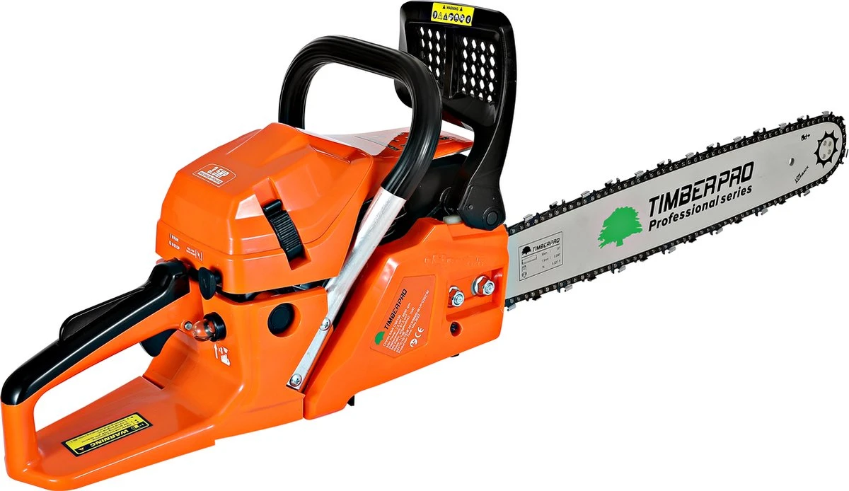 TIMBERPRO - Kettingzaag – Benzine - 62 Cc - Zwaardlengte 50 Cm - Transportzak - 2e Ketting - Afbeelding 8