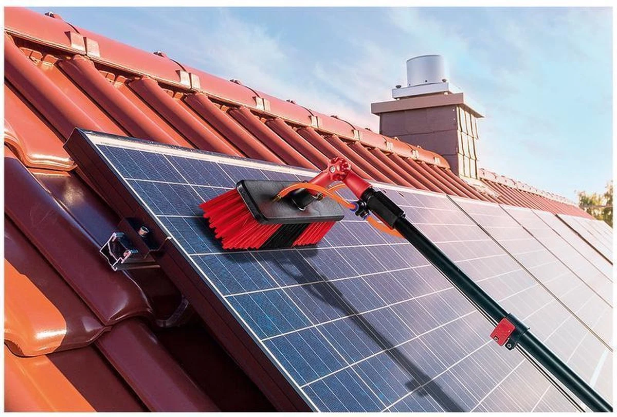 HIGHWALL Telescoopsteel Met Borstel - Glazenwassersset - Tot 4,6m Uitschuifbaar - Met Zeepdispenser - Afbeelding 8