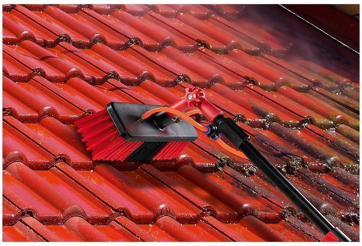 HIGHWALL Telescoopsteel Met Borstel - Glazenwassersset - Tot 4,6m Uitschuifbaar - Met Zeepdispenser - Afbeelding 5