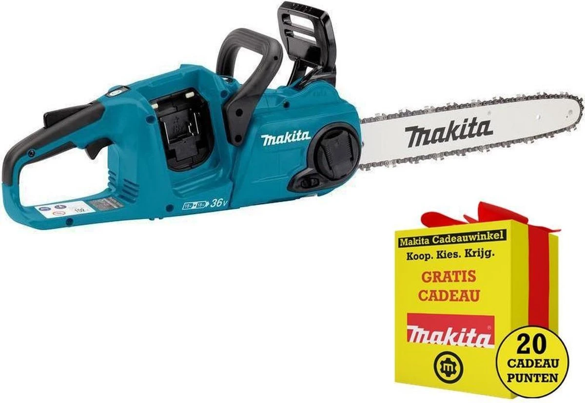 Makita DUC400Z 36V (2x 18V) Li-Ion Accu Kettingzaag Body - 400mm - Koolborstelloos - Afbeelding 12