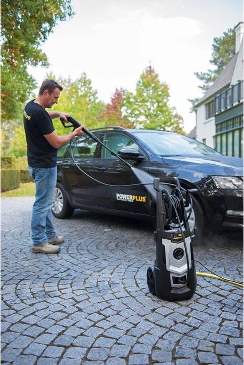 Powerplus POWXG90410 Hogedrukreiniger - 1800W - Max. 140 Bar - 420 L/h - Incl. 8m Slang, Terrasreiniger En Accessoires - Reiniger Voor Auto, Fiets En Meubelen - Afbeelding 4